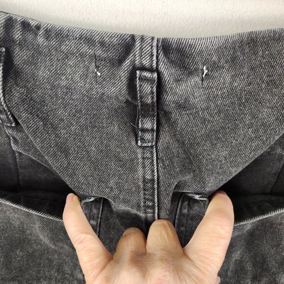 Zara Baggy Wide Jeans Women’s SZ 10 Black Wide Leg Crop Denim High Rise Cotton - Picture 13 of 14